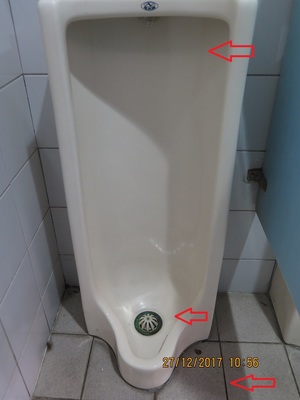 廁所3  箭頭處請擦拭、刷洗、傾倒
